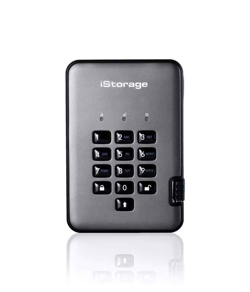 Istorage diskAshur PRO2 SSD 256-BIT 4TB NATO Classified USB-A Svart, grafit