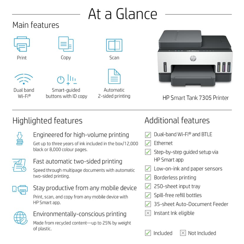 HP Smart Tank 7305 A4 All-In-One