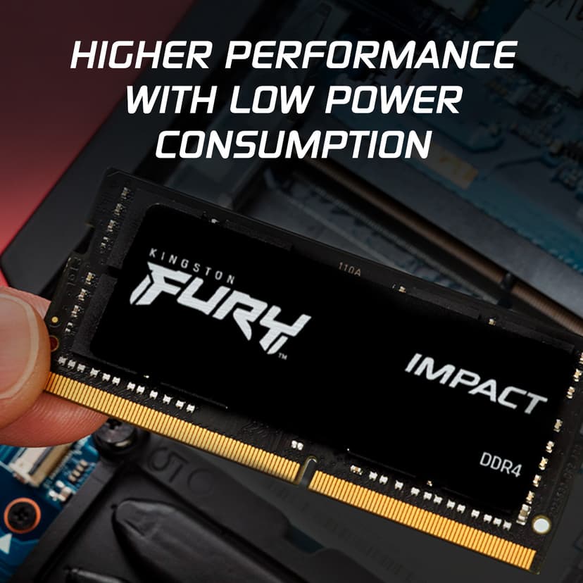 Kingston Technology FURY 16GB 3200MT/s DDR4 CL20 SODIMM (Kit of 2) Impact 16GB 1600, 3200MHz DDR4 260-pin SO-DIMM