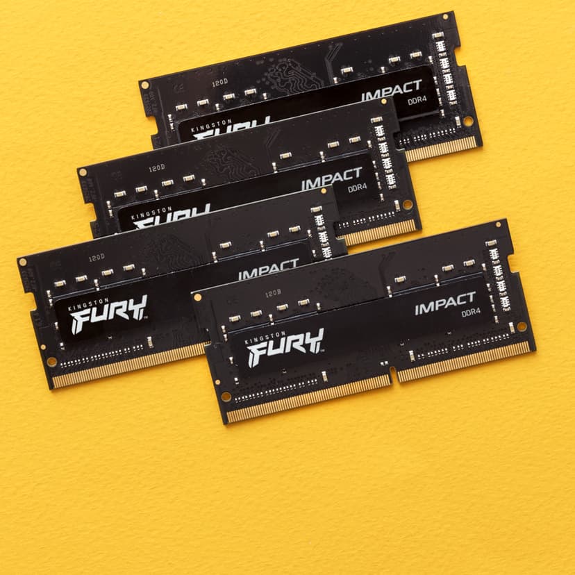 Kingston Technology FURY 16GB 3200MT/s DDR4 CL20 SODIMM (Kit of 2) Impact 16GB 1600, 3200MHz DDR4 260-pin SO-DIMM