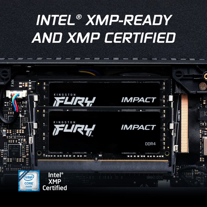 Kingston Technology FURY 16GB 3200MT/s DDR4 CL20 SODIMM (Kit of 2) Impact 16GB 1600, 3200MHz DDR4 260-pin SO-DIMM
