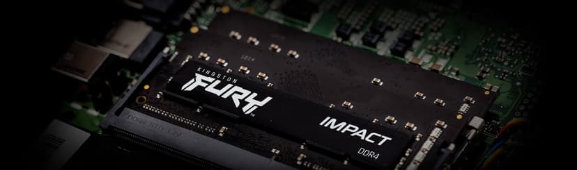 Kingston Technology FURY Impact muistimoduuli 16 GB 2 x 8 GB DDR4 1600 MHz 16GB 1600, 3200MHz DDR4 260-pin SO-DIMM