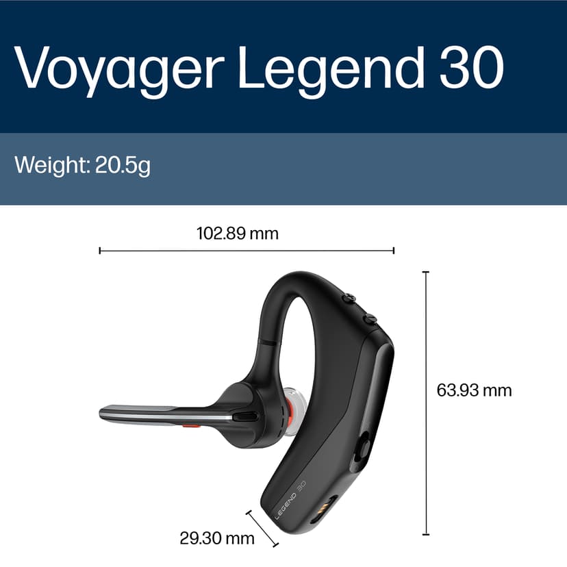 HP Poly Voyager Legend 30 USB Type-C Sort