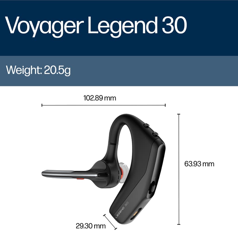 HP Poly Voyager Legend 30 USB Type-C Sort