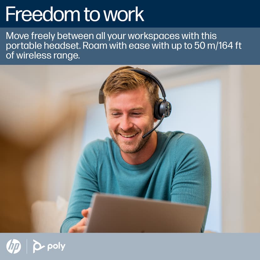 HP Poly Voyager 4310 med ladestander USB Type-A Microsoft Teams Sort