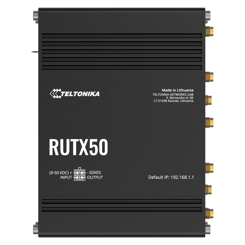 Teltonika RUTX50 router + Poynting OMNI-214 antenna