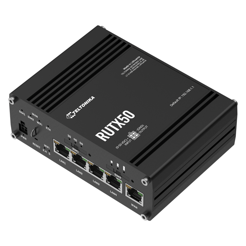 Teltonika RUTX50 router + Poynting OMNI-214 antenna