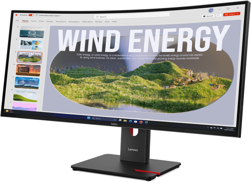 Lenovo ThinkVision T34WD-40 Curved 34" 3440 x 1440pixels VA 21:9 120Hz