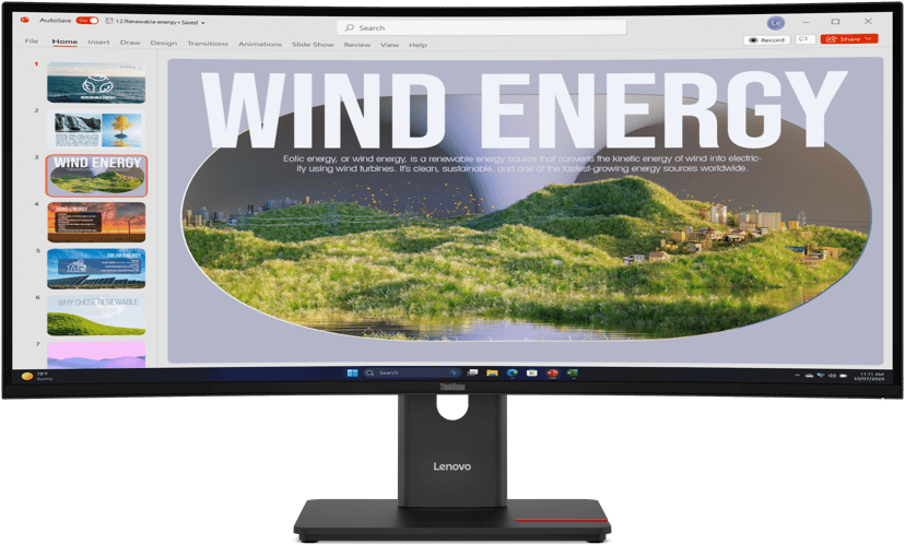 Lenovo ThinkVision T34WD-40 Curved 34" 3440 × 1440pixels VA 21:9 120Hz