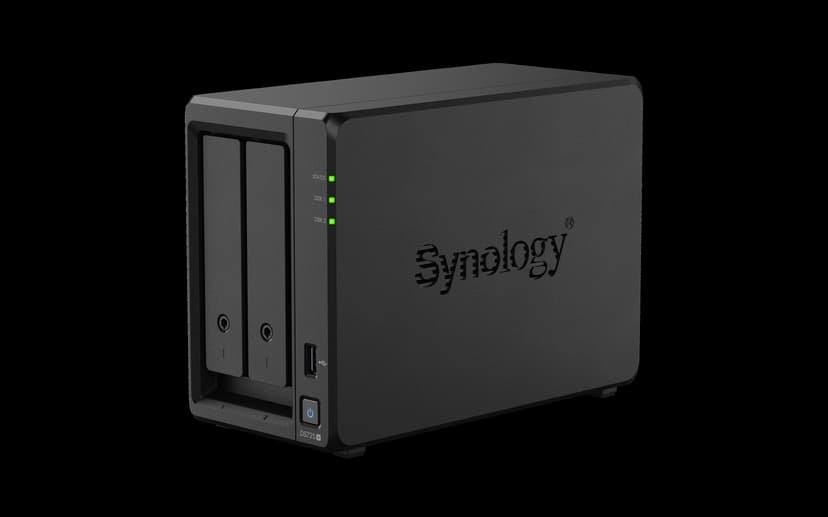 Synology DiskStation DS725+ datalagringsserver NAS Ryzen Embedded R1600 4 GB DDR4 0 TB Sort