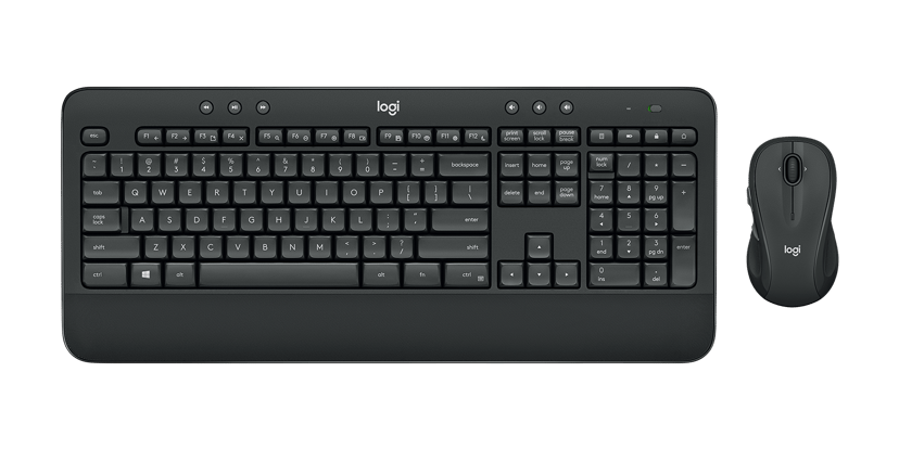 Logitech 920-008923 toetsenbord Inclusief muis Kantoor RF Draadloos QWERTY US International Zwart Draadloos US International