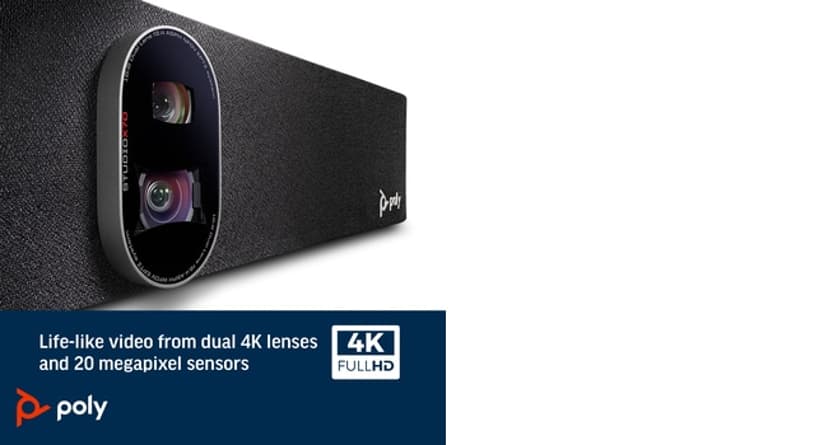 HP Poly Studio X70 med komplett videobar med TC10-kontroller