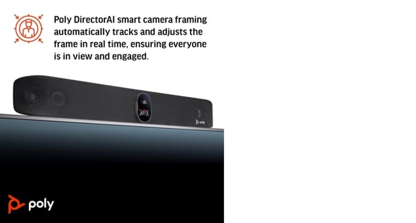 HP Poly Studio X70 med komplett videobar med TC10-styrenhet