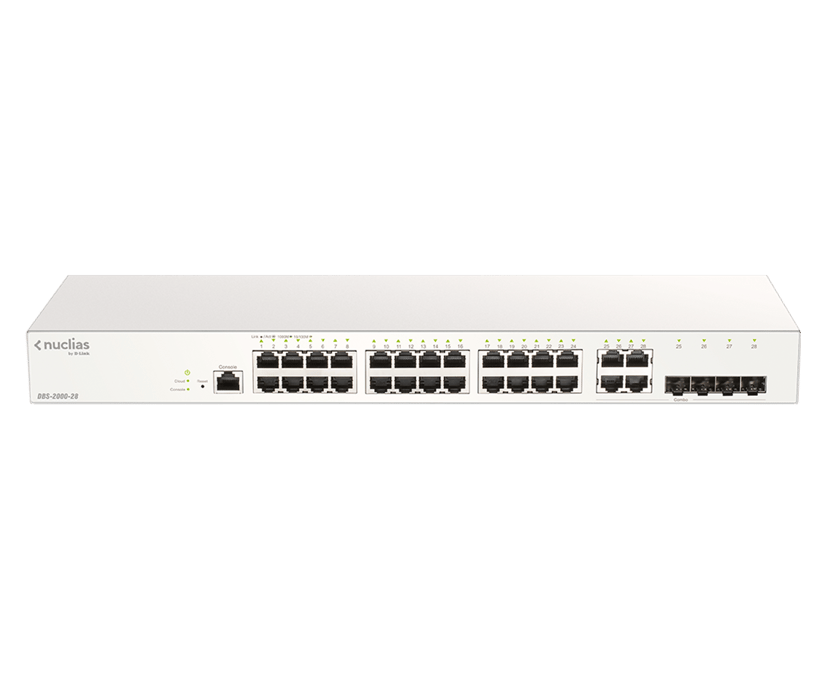 D-Link DBS-2000-28 verkkokytkin Hallittu L2 Gigabit Ethernet (10/100/1000) Harmaa
