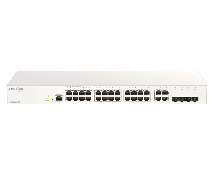 D-Link DBS-2000-28 nettverkssvitsj Håndtert L2 Gigabit Ethernet (10/100/1000) Grå