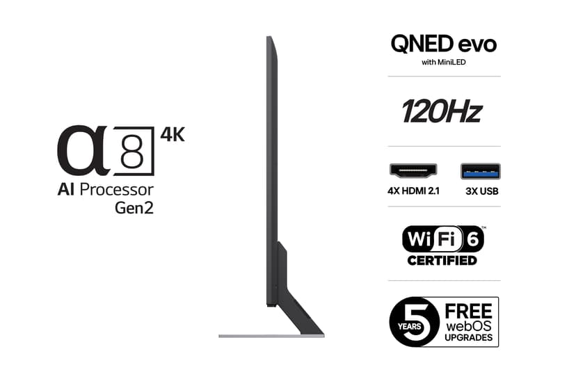 LG QNED85A 55" 4K MiniLED Smart TV (2025)