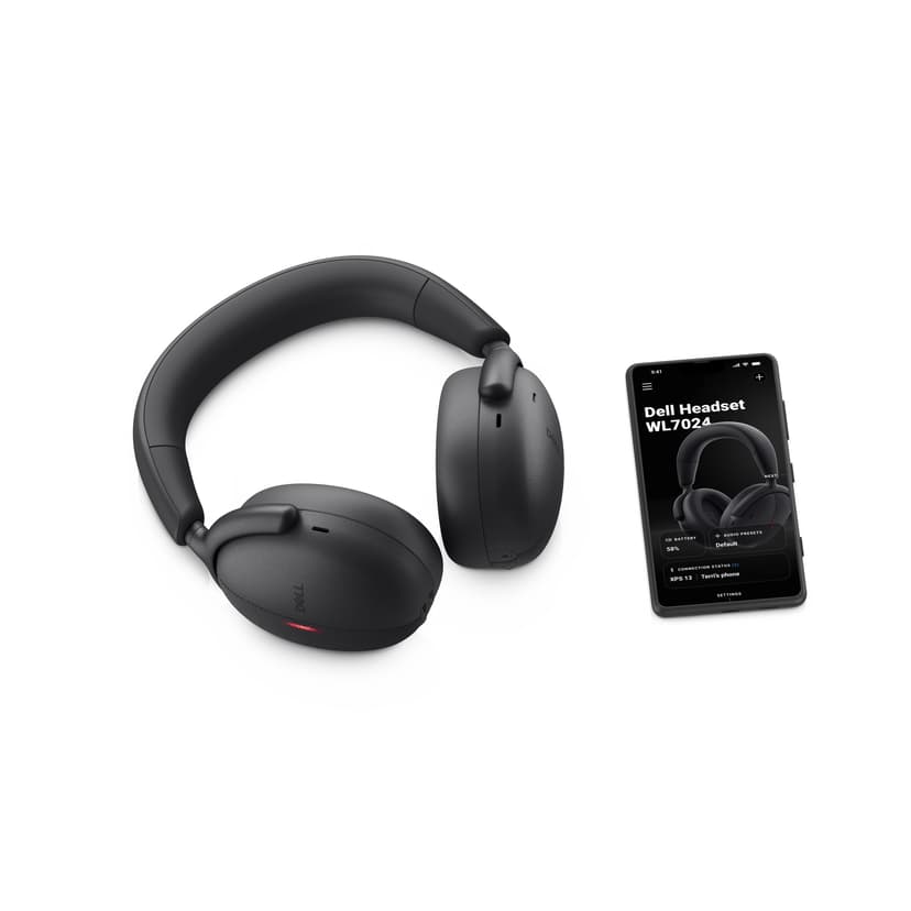 Dell Pro Premium Wireless Headset WL7024 Stereo USB-C Sort