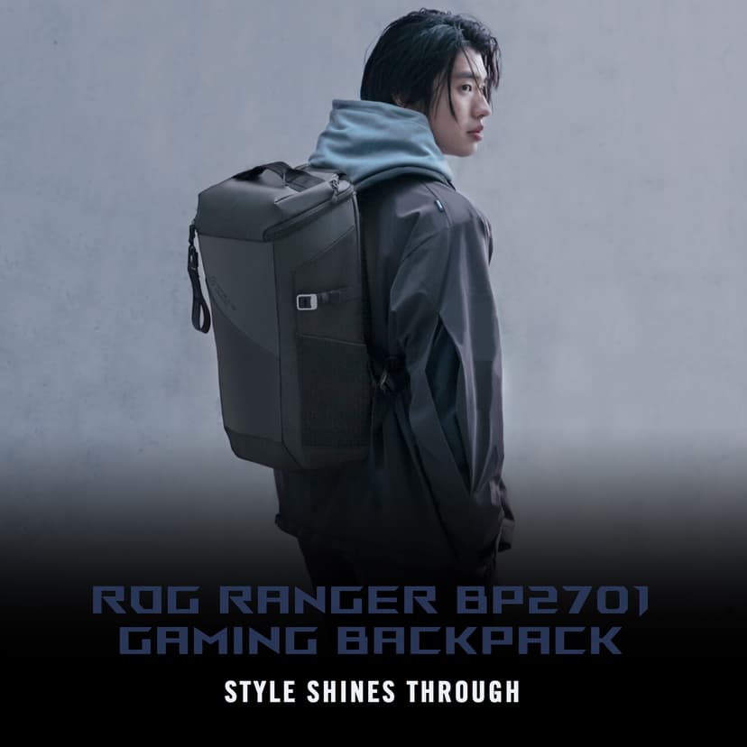 ASUS ROG Ranger BP2701 17" 17" Polyester, Polyurethan (PU) Sort Sort
