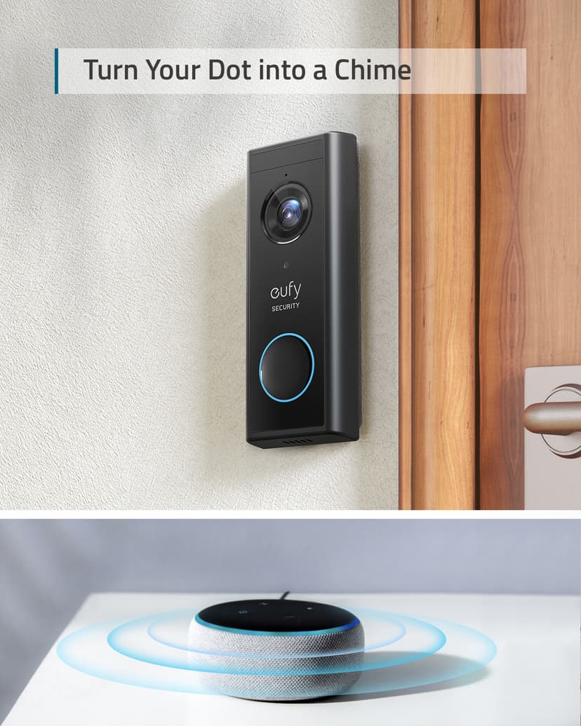 Anker Eufy T82101W1 dørklokkesett Sort
