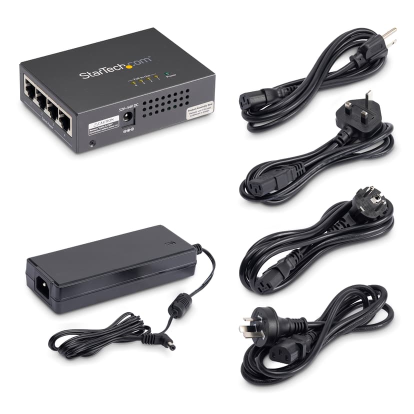 Startech Gigabit-midspan med 4 portar