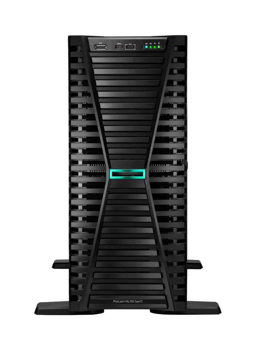HPE ProLiant ML110 Gen11 4410Y 2.0GHz 12-core 1P 32GB-R VROC 8SFF 1000W RPS server Tårn (4.5U) Intel® Xeon® Silver 2 GHz DDR5-SDRAM