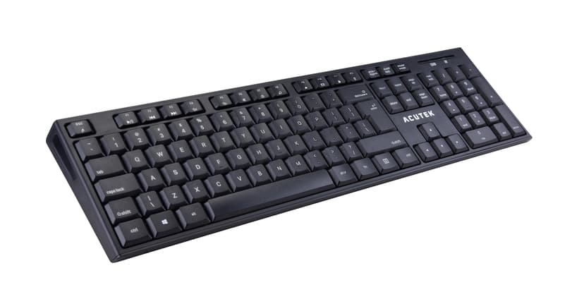 Voxicon DK-200WL/INT tangentbord Kontor RF Trådlös QWERTY Amerikanskt internationellt Svart Trådlös Amerikanskt internationellt