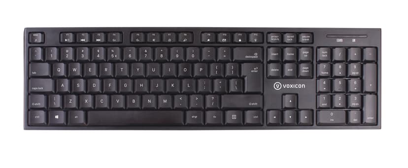 Voxicon DK-200WL/INT toetsenbord RF Draadloos QWERTY US International Zwart Draadloos US International Draadloos US International