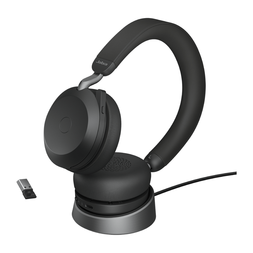 Jabra Evolve2 75 incl Charging Stand Stereo USB-A UC Musta