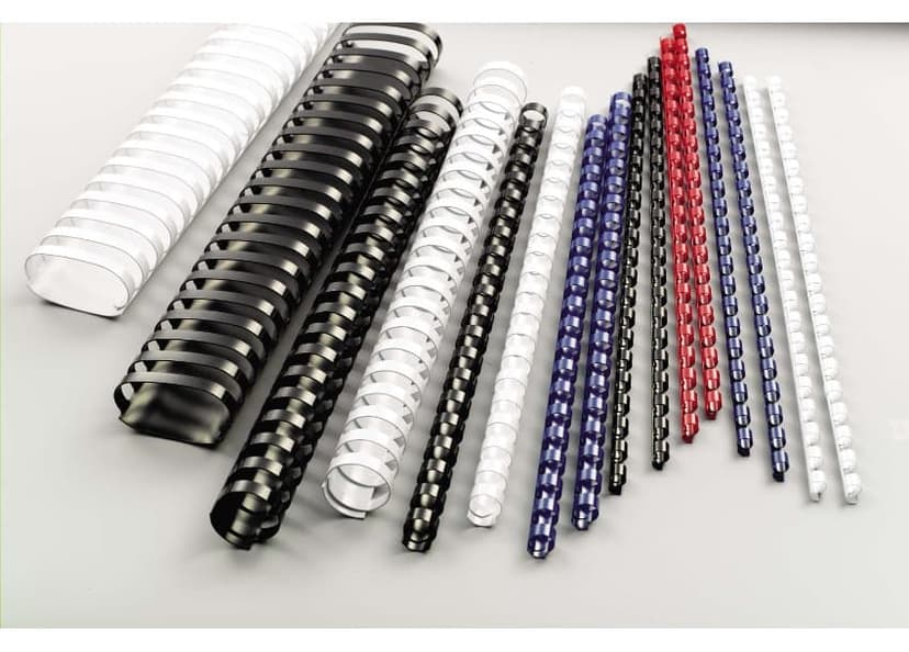 GBC CombBind Plast Spiral 19mm 160 Ark A4 21R Svart 100 stk