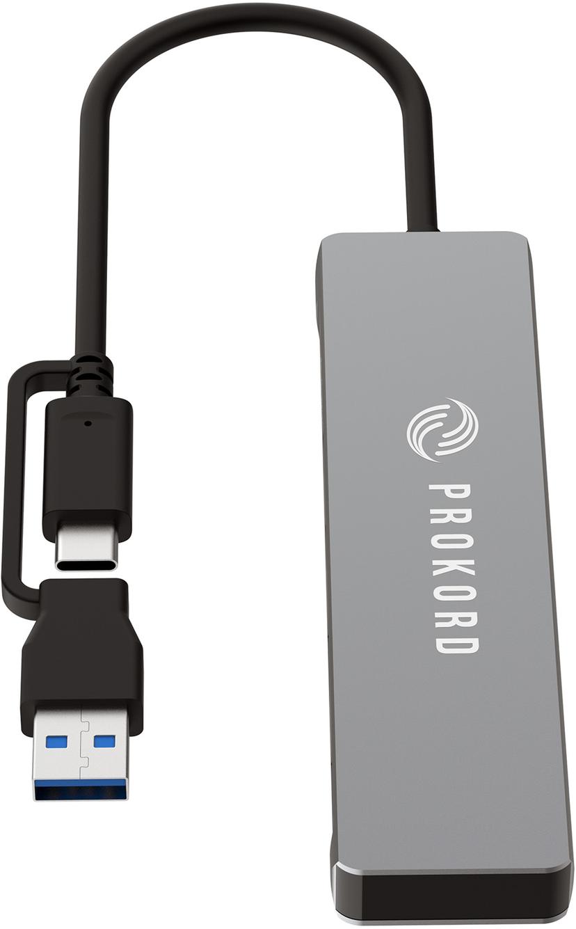 Prokord USB-C & USB-A 4-Port Hub – 10Gbps, USB 3.2 Gen 2 USB Type-C USB 3.2 Gen 2 (3.1 Gen 2) Type-A, USB 3.2 Gen 2 (3.1 Gen 2) Type-C