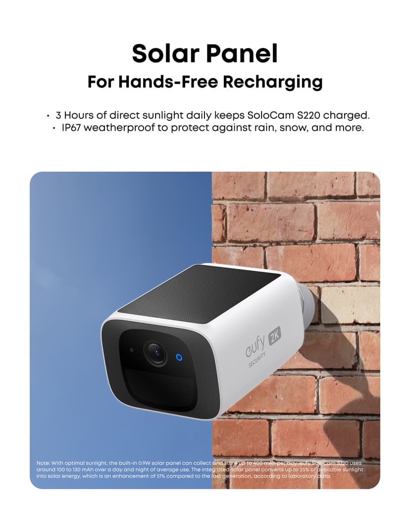 Eufy SoloCam S220 (2-Cam Pack) Kuutio IP-turvakamera Sisätila ja ulkotila Katto/seinä