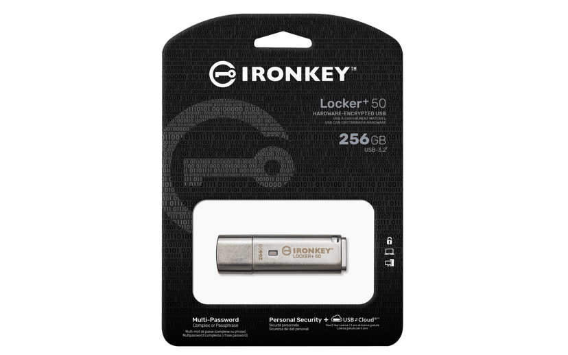 Kingston Ironkey Locker+ 50 256GB USB-A Sølv