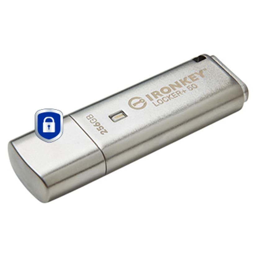 Kingston Ironkey Locker+ 50 256GB USB-A Sølv
