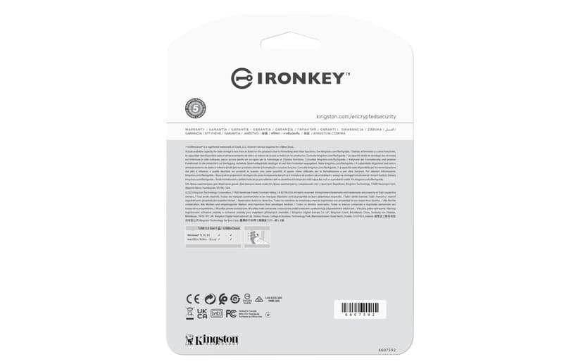 Kingston IronKey Locker+ 50 128GB USB-A Zilver