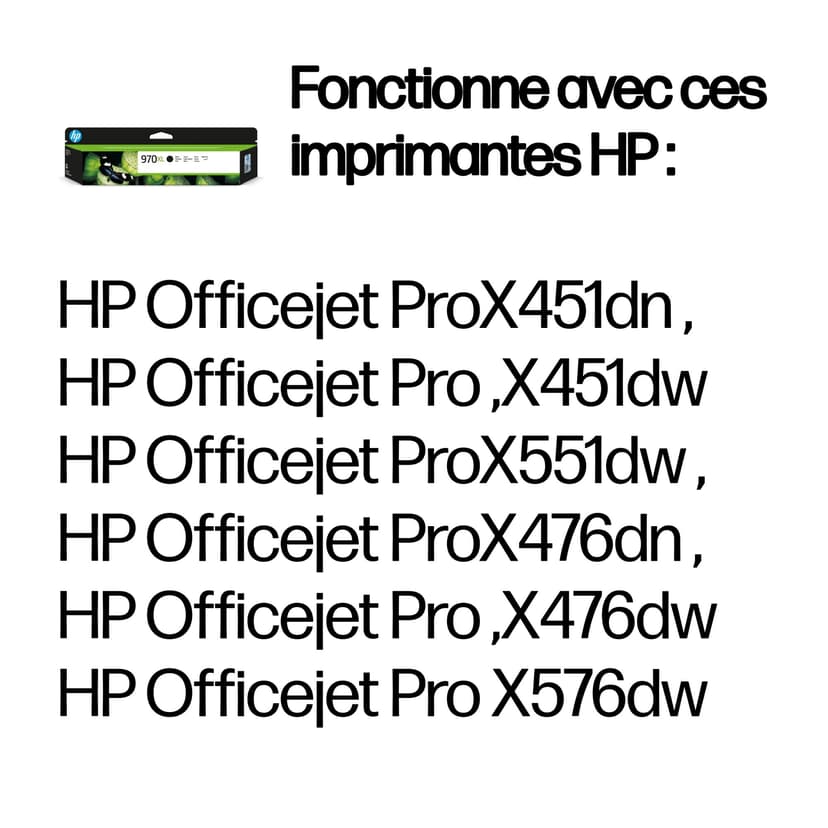 HP Inkt Zwart No.970XL 9,2K - OfficeJet Pro X451/X551/X476 X576
