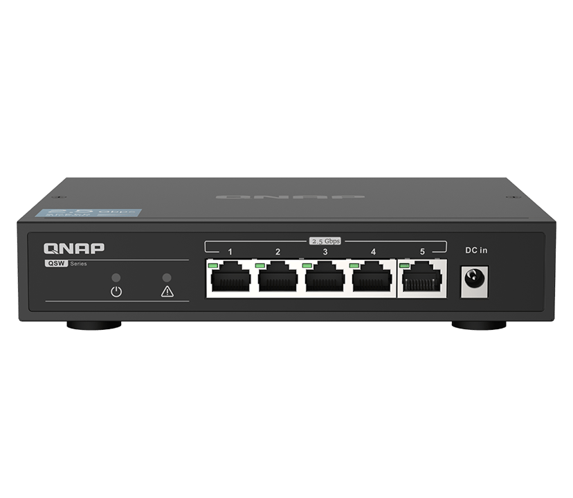 QNAP TS-673A 6-Bay Desktop NAS + 5-Port 2.5G Switch