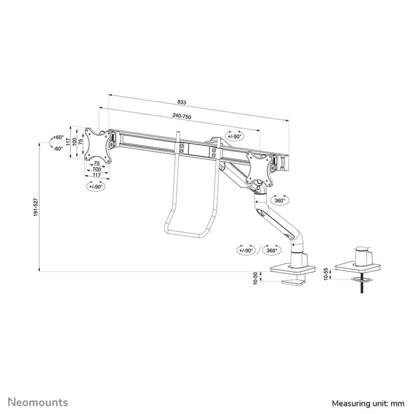Neomounts Neomounts NEXT One - DS75S-950BL2 Monitorarm 17-32"