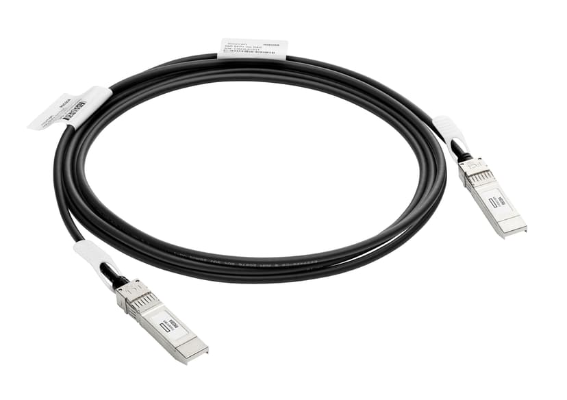 HPE Aruba Networking 10G SFP+ to SFP+ 7m Direct Attach Copper Cable InfiniBand en Glasvezelkabel SFP+ Zwart 7m SFP+ SFP+