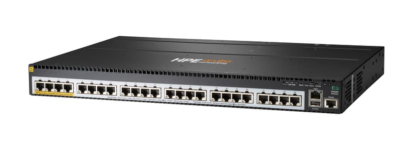HPE Aruba Networking 2930M 24 Smart Rate PoE Class 6 1-slot Switch hanterad L3 Gigabit Ethernet (10/100/1000) Strömförsörjning via Ethernet (PoE) stöd 1U Grå