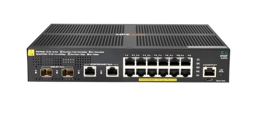 HPE 2930F 12G PoE+ 2SFP+ PoE 139W