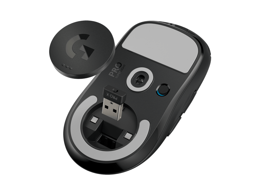 Logitech Pro X Superlight Gaming RF kabel-fri Mus Svart