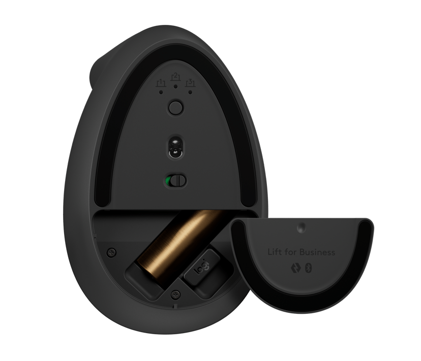 Logitech Lift for Business RF trådløs + Bluetooth Mus Grafitt