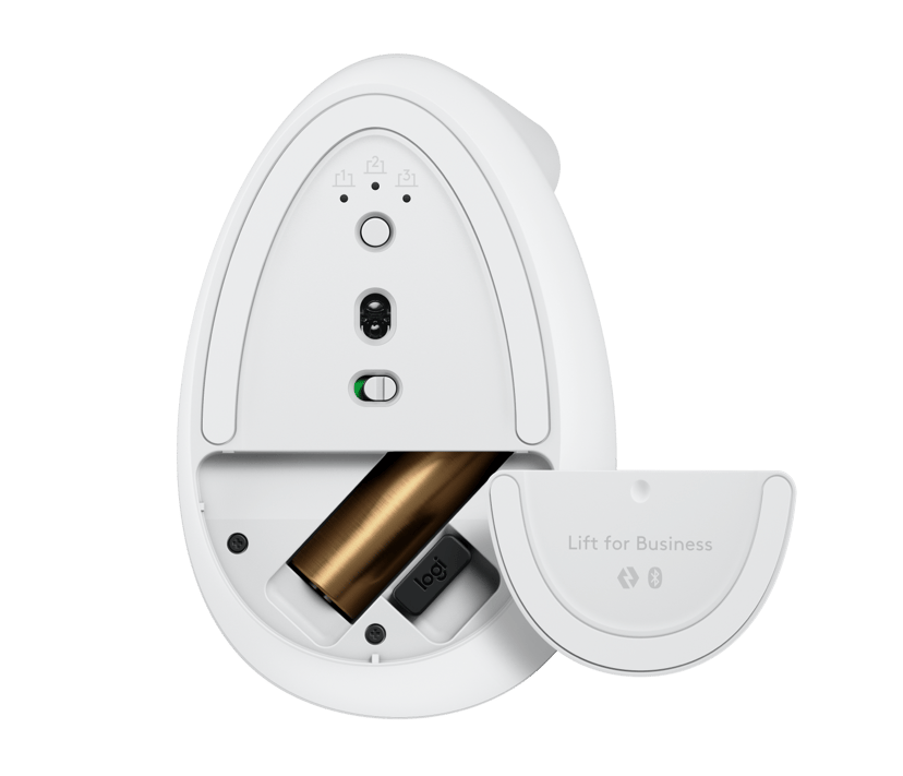 Logitech Lift for Business RF trådløs + Bluetooth Mus Hvit