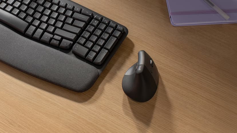 Logitech Lift RF trådløs + Bluetooth Mus Grafit