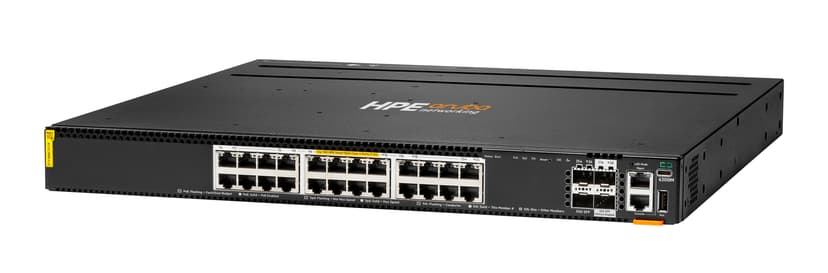 HPE Aruba Networking CX 6300M 24p Smart Rate 1G/2.5G/5G/10G Class6 PoE 2p 50G 2p 25G Switch Strøm over Ethernet (PoE)