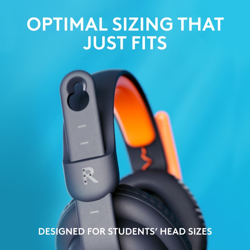 Logitech Zone Learn Over Ear Stereo 3,5mm Blauw, Oranje