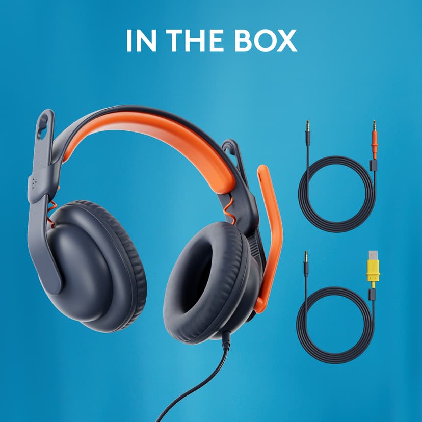 Logitech Zone Learn On Ear Stereo 3,5mm Blauw, Oranje