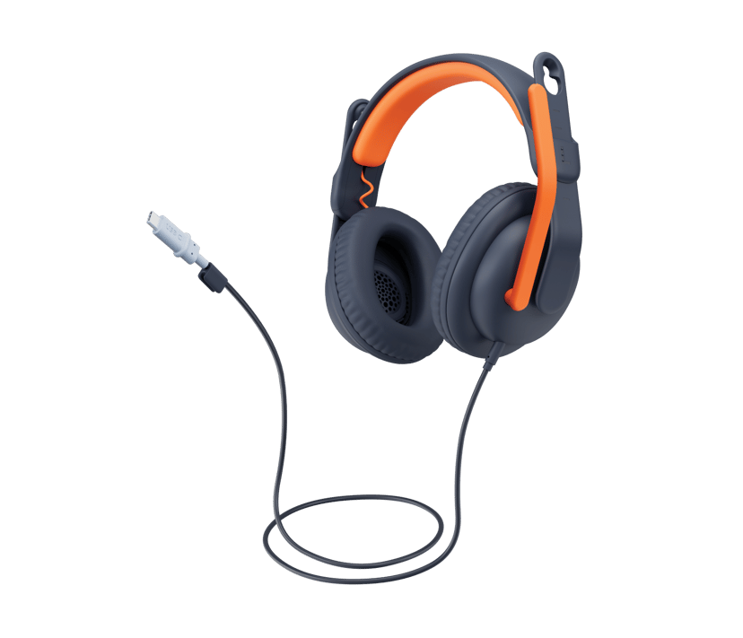 Logitech Zone Learn Over Ear Stereo 3,5mm Blauw, Oranje