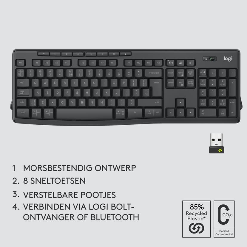 Logitech Mk370 Combo For Business Draadloos US International
