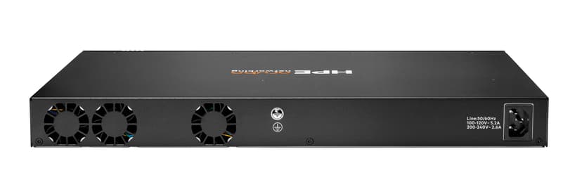 HPE Aruba Networking CX 6200F 24G Class-4 PoE 4SFP+ 370W Switch Strömförsörjning via Ethernet (PoE) stöd